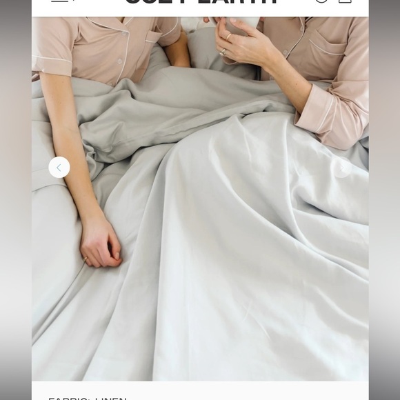 NWT Cozy Earth Linen Bamboo Duvet Cover - Picture 2 of 7